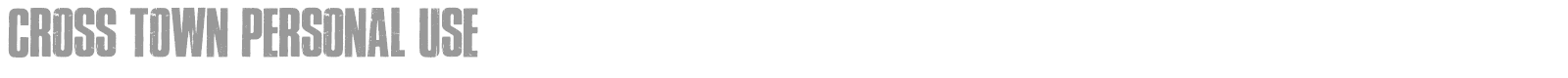 Cross Town font preview